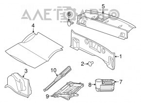Right arch trim Dodge Challenger 09-23 torn
