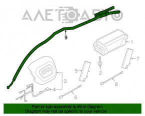 Airbag airbag side curtain left Audi Q7 16- rusty pyropatron