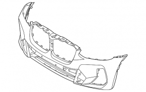Bare front bumper for BMW X3 G01 22-24 with parking sensors, Park Assist