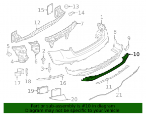 Rear bumper lip BMW X6 F16 15-18