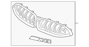 Radiator grill grill BMW 8 G15 G16 20-25 M