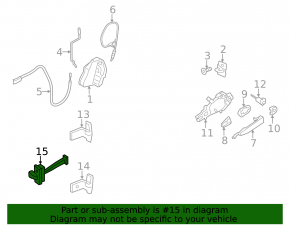 Door limiter front left BMW X3 F25 11-17