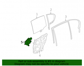 Rear right window lift motor BMW 7 G12 16-19