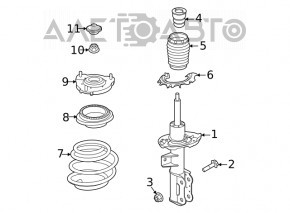 Front left spring Kia K5 21-24 FWD