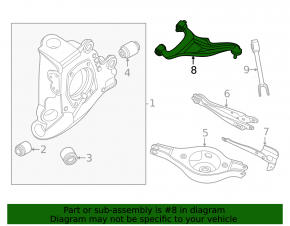 Upper rear left control arm Nissan Murano 25-26 AWD
