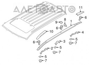 Roof rails 2pcs Mitsubishi Outlander 14-15