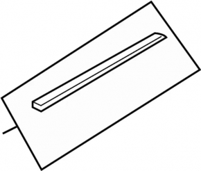 Door sill outer front left Infiniti FX35 FX45 03-08 black with chrome trim, scratch, bump