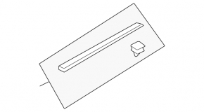Door sill outer front left Infiniti FX35 FX45 03-08 black with chrome trim, scratch, bump