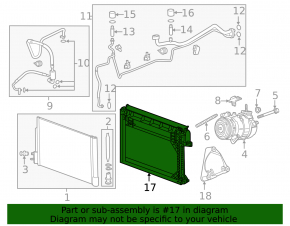 Radiator frame Chevrolet Malibu 19- 1.5T