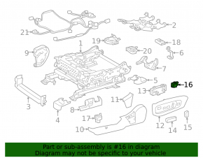 Lumbar support control passenger seat Lexus ES300h ES350 13-15 beige