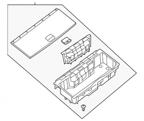 Nissan Pathfinder 13-20 black trunk tray