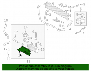 Gearbox cooling radiator deflector Lexus RX450 10-12