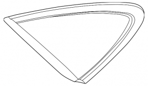 Rear right fixed glass window for Hyundai Sonata 20-23, chrome
