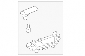 Door handle inner front left Audi A4 B8 13-16 rest, gray