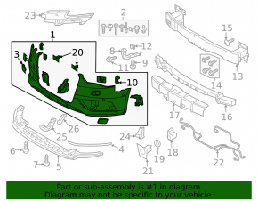 Bare front bumper for Audi A3 8V 17-20 with parking sensors, S-line