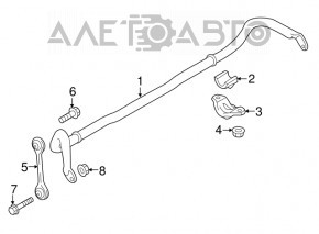 Front stabilizer mounting bracket left Porsche Macan 15-18