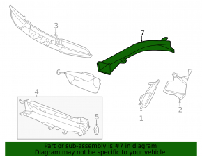 Left brake cooling duct for Porsche Taycan 20-26