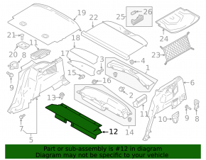 Front boot floor Ford C-max MK2 13-18 broken fasteners, rubbed