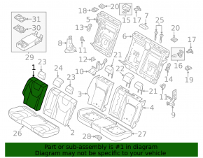 Rear seats 2nd row Ford Fusion mk5 17-20 black cloth