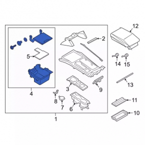 Ford Explorer 20-24 Center Console Pocket Box