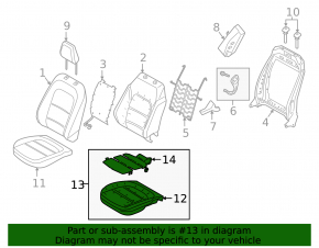 Passenger occupancy sensor for Ford Escape MK4 20-20 without airbag