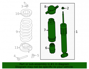 Shock absorber front left Ford Mustang Mach-E 21-23 RWD