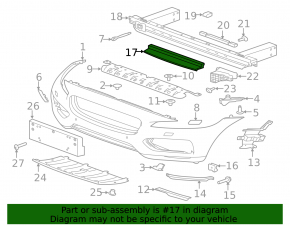 Jaguar F-Pace X761 17-23 Sport Front Bumper Absorber