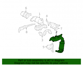 Front exhaust manifold with catalytic converter for Lexus RX300 RX330 04-06, with lambda sensor
