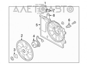 Diffuser radiator shroud assembly Kia Forte 4d 17-18 rest TYC