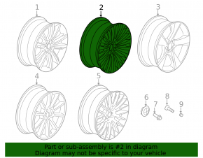 Wheel disk R20 410 style BMW 5 F10 09-16 8.5x20