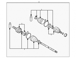 Rear left axle shaft for Nissan Rogue 2015