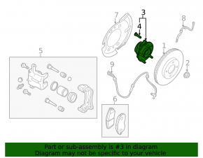 Front left hub for Nissan Juke 11-17