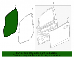 Door seal front left Chevrolet Bolt 17-