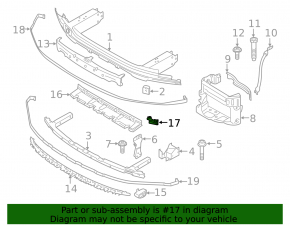 Front Bumper Lower Absorber Mount Right BMW 5 G30 17
