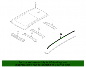 Roof lining left BMW X5 E70 07-13 under roof rails