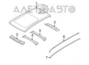 Roof lining left BMW X5 E70 07-13 under roof rails