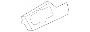 Front panel trim left BMW 5 F10 11-16 dark wood (Perlglanz Chrom), chrome