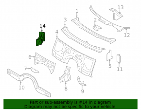 Brake cooling duct left BMW 5 F10 14-16 rear