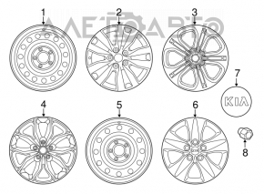 Wheel disk R16 Kia Forte 4d 14-16