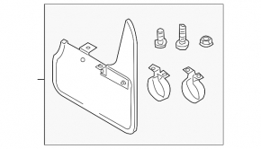Mudguard front right VW Golf 15-21