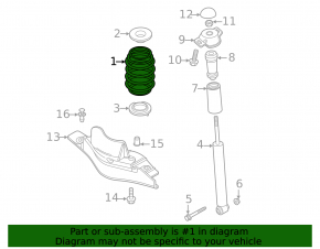Rear right spring for Audi Q3 83A 19-25 range 17