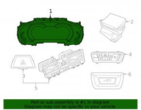 Instrument cluster for BMW X7 G07 19-22 12.3", with projection, 34k