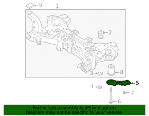 Front subframe burdock left Kia Niro 19-22 EV