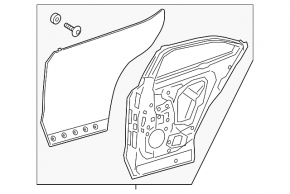 Door assembly rear right Lexus UX200 UX250h 19-