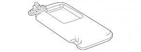 Right visor for Lexus ES250 ES300h ES350 19-21 black