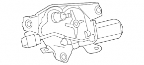 Rear wiper linkage with motor for Toyota Sequoia 2008-2016