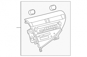 Radio, Tape, Climate Control, Panel Assembly Lexus RX350 RX450h 10-15 Type 2