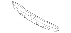 Rear bumper reinforcement Hyundai Sonata 11-15 hybrid