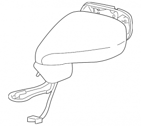 Side mirror right Lexus LS460 07-09 prerest, 14 pins, dark blue