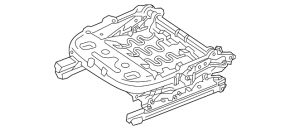 Left driver's seat runner for Hyundai Elantra AD 17-20 without frame